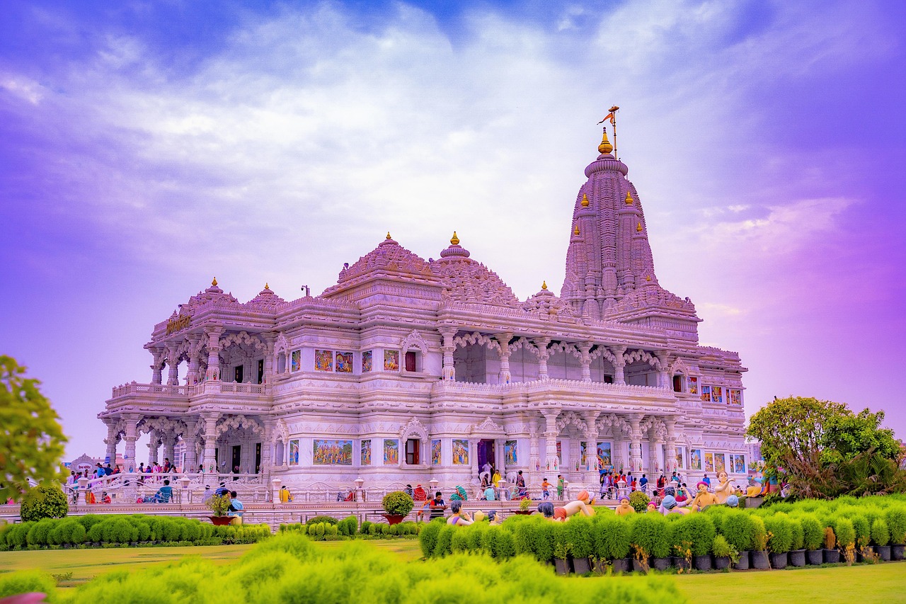indian temple, vrindavan, mathura, radha krishna, pram temple, pram mandir, pram, temple, nature, outdoor, religion, people, asia, india, religious, hindu, landscape, radha, mandir, sunset, krishna, sky, architecture, prem, white, building, vrindavan, radha krishna, radha krishna, krishna, krishna, krishna, krishna, krishna
